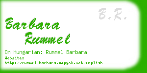 barbara rummel business card